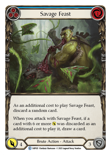 Savage Feast (Blue) — History Pack Vol.1 Flesh and Blood card by Vladimir Shatunov