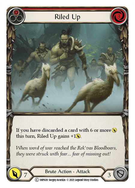 Riled Up (Red) — History Pack Vol.1 Flesh and Blood card by Sergey Averkin