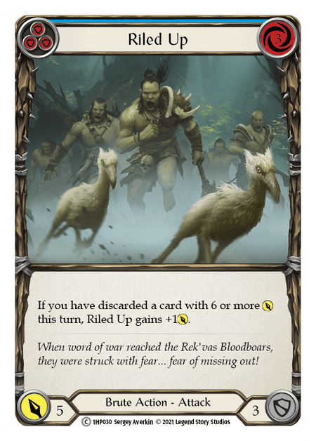 Riled Up (Blue) — History Pack Vol.1 Flesh and Blood card by Sergey Averkin