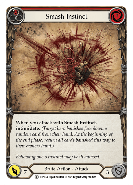 Smash Instinct (Red) — History Pack Vol.1 Flesh and Blood card by Olga Khariton