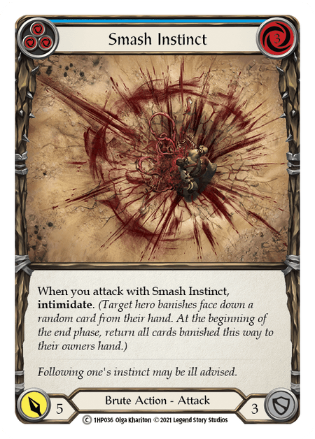 Smash Instinct (Blue) — History Pack Vol.1 Flesh and Blood card by Olga Khariton