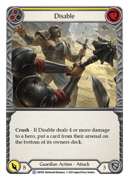 Disable (Yellow) — History Pack Vol.1 Flesh and Blood card by Nathaniel Himawan