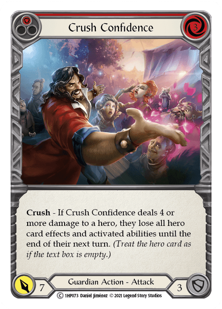 Crush Confidence (Red) — History Pack Vol.1 Flesh and Blood card by Daniel Jiménez