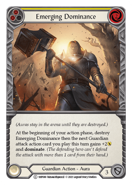 Emerging Dominance (Yellow) — History Pack Vol.1 Flesh and Blood card by bimawithpencil