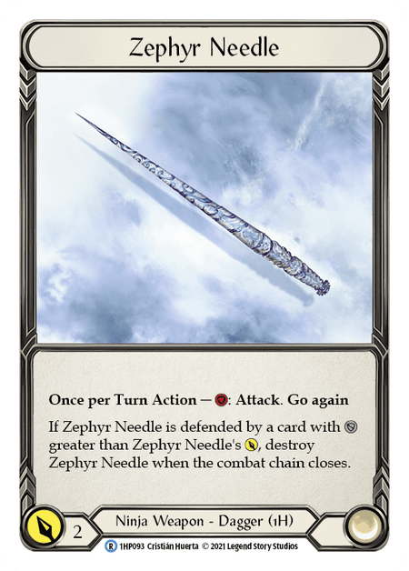 Zephyr Needle (1HP093) — History Pack Vol.1 Flesh and Blood card by Cristián Huerta