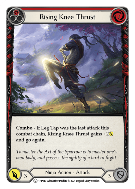 Rising Knee Thrust (Red) — History Pack Vol.1 Flesh and Blood card by Alexander Pachin