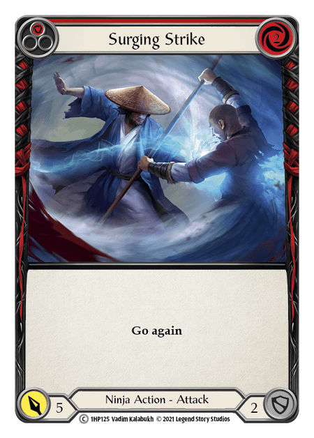 Surging Strike (Red) — History Pack Vol.1 Flesh and Blood card by Vadim Kalabukh