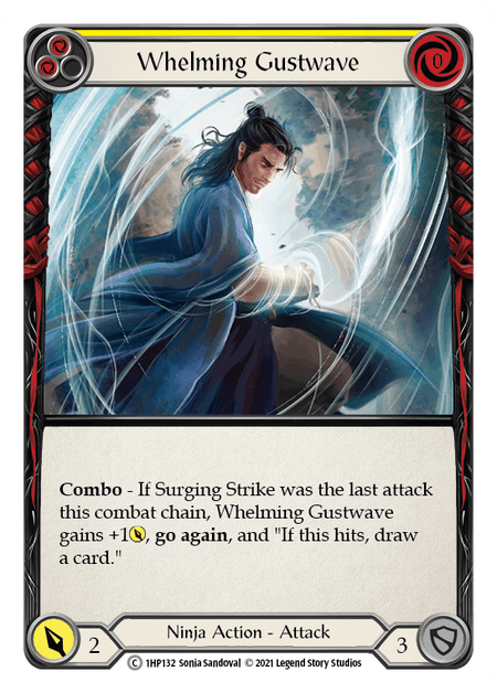 Whelming Gustwave (Yellow) — History Pack Vol.1 Flesh and Blood card by Sonia Sandoval