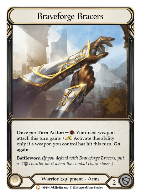 Braveforge Bracers — History Pack Vol.1 Flesh and Blood card by Adolfo Navarro