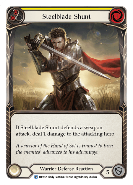 Steelblade Shunt (Yellow) — History Pack Vol.1 Flesh and Blood card by Cindy Handoyo