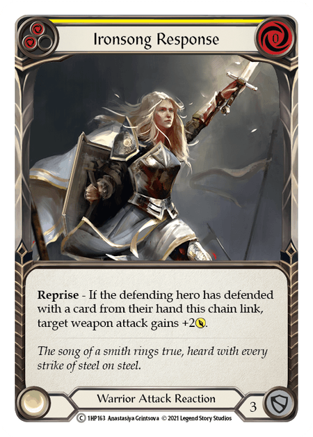 Ironsong Response (Yellow) — History Pack Vol.1 Flesh and Blood card by Anastasiya Grintsova