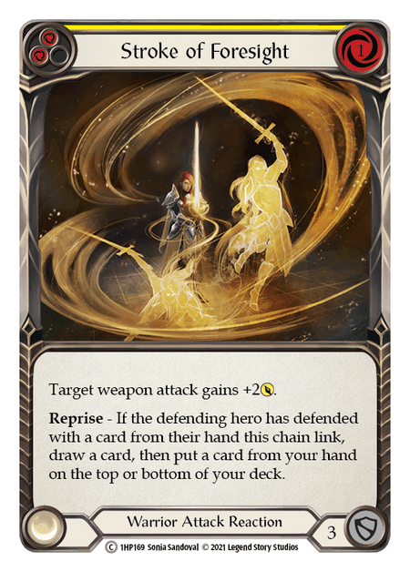 Stroke of Foresight (Yellow) — History Pack Vol.1 Flesh and Blood card by Sonia Sandoval