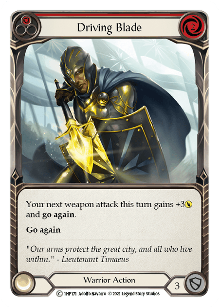 Driving Blade (Red) — History Pack Vol.1 Flesh and Blood card by Adolfo Navarro