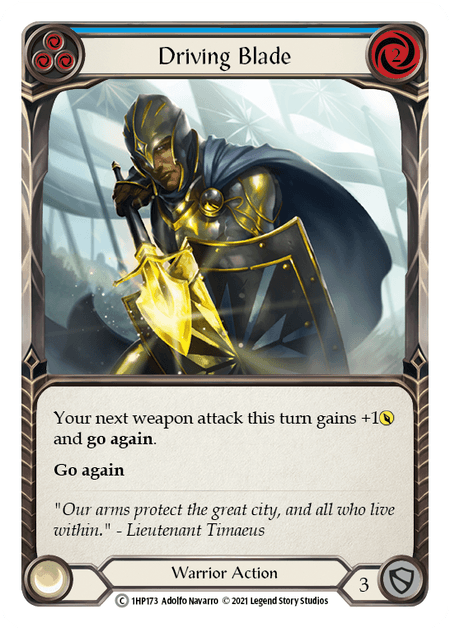 Driving Blade (Blue) — History Pack Vol.1 Flesh and Blood card by Adolfo Navarro