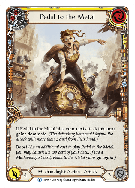 Pedal to the Metal (Yellow) — History Pack Vol.1 Flesh and Blood card by Sam Yang