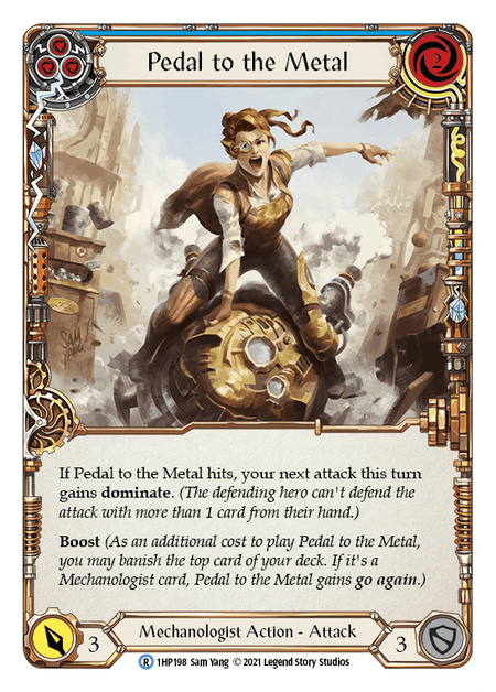 Pedal to the Metal (Blue) — History Pack Vol.1 Flesh and Blood card by Sam Yang