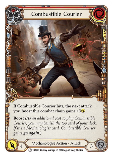 Combustible Courier (Red) — History Pack Vol.1 Flesh and Blood card by Hendry Iwanaga