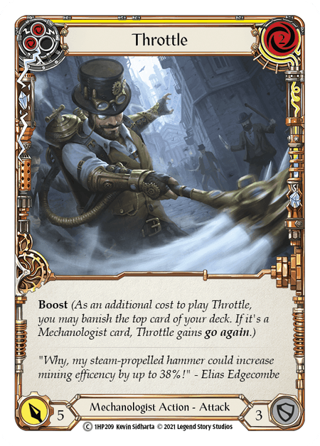Throttle (Yellow) — History Pack Vol.1 Flesh and Blood card by Kevin Sidharta
