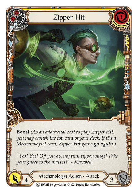 Zipper Hit (Yellow) — History Pack Vol.1 Flesh and Blood card by Sergey Gurskiy
