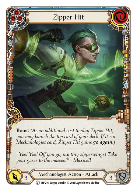 Zipper Hit (Blue) — History Pack Vol.1 Flesh and Blood card by Sergey Gurskiy