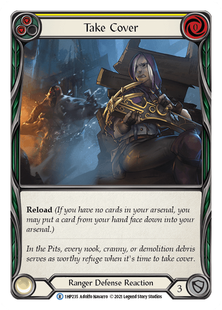 Take Cover (Yellow) — History Pack Vol.1 Flesh and Blood card by Adolfo Navarro