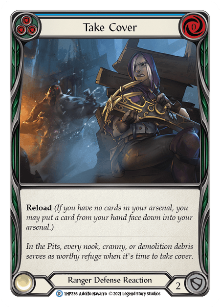 Take Cover (Blue) — History Pack Vol.1 Flesh and Blood card by Adolfo Navarro
