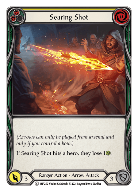 Searing Shot (Yellow) — History Pack Vol.1 Flesh and Blood card by Vadim Kalabukh