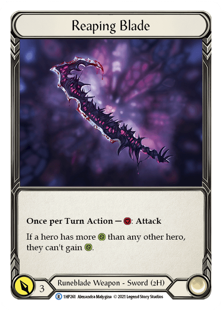 Reaping Blade — History Pack Vol.1 Flesh and Blood card by Alexandra Malygina