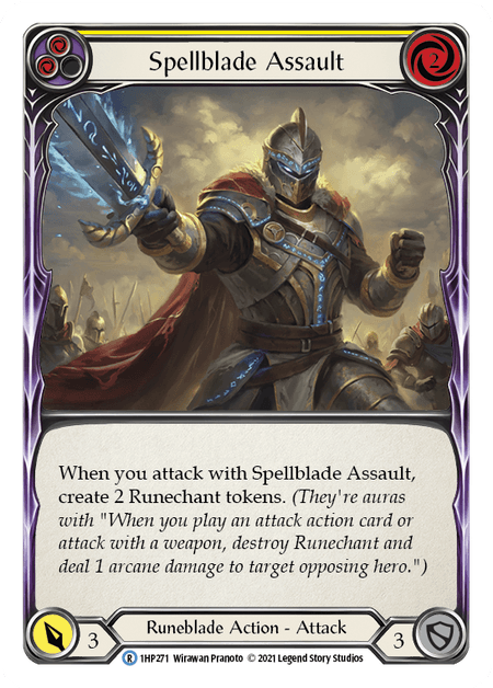 Spellblade Assault (Yellow) — History Pack Vol.1 Flesh and Blood card by Wirawan Pranoto