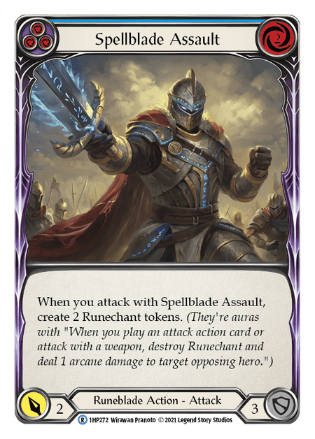 Spellblade Assault (Blue) — History Pack Vol.1 Flesh and Blood card by Wirawan Pranoto