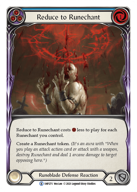 Reduce to Runechant (Blue) — History Pack Vol.1 Flesh and Blood card by Yen Lee