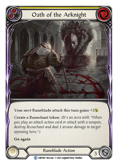 Oath of the Arknight (Yellow) — History Pack Vol.1 Flesh and Blood card by Yen Lee