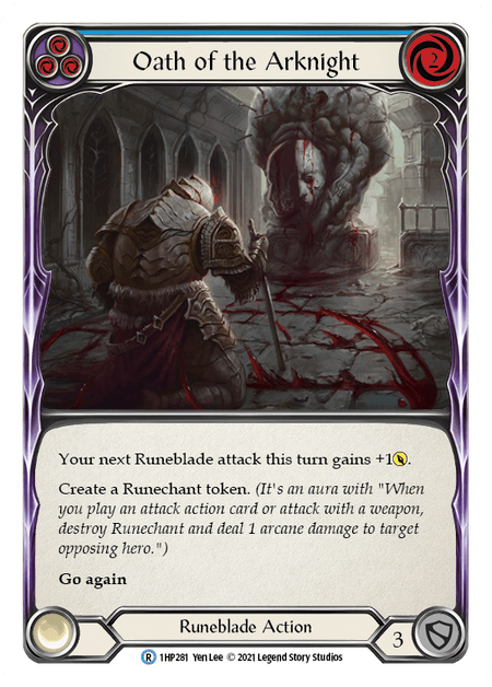 Oath of the Arknight (Blue) — History Pack Vol.1 Flesh and Blood card by Yen Lee