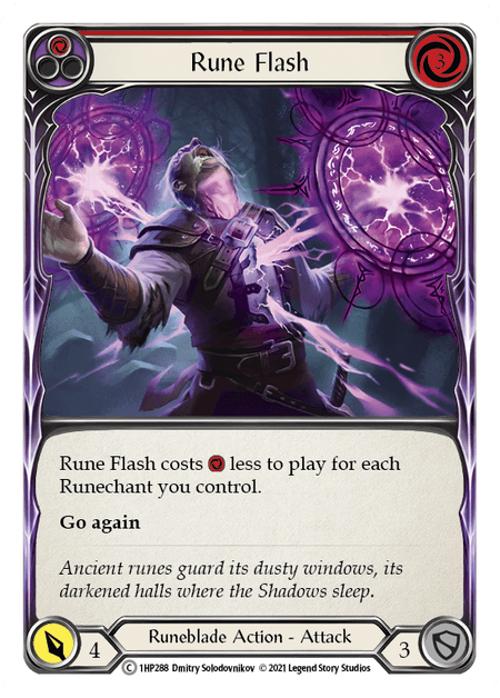 Rune Flash (Red) — History Pack Vol.1 Flesh and Blood card by Dmitry Solodovnikov