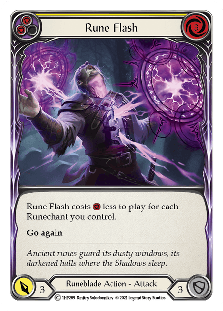 Rune Flash (Yellow) — History Pack Vol.1 Flesh and Blood card by Dmitry Solodovnikov