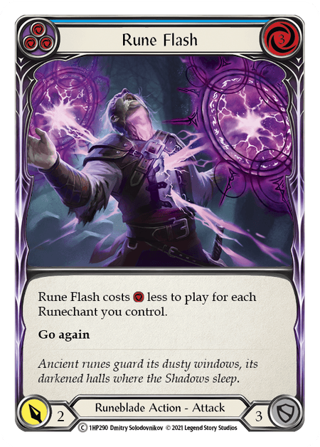 Rune Flash (Blue) — History Pack Vol.1 Flesh and Blood card by Dmitry Solodovnikov