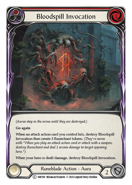Bloodspill Invocation (Red) — History Pack Vol.1 Flesh and Blood card by Wirawan Pranoto