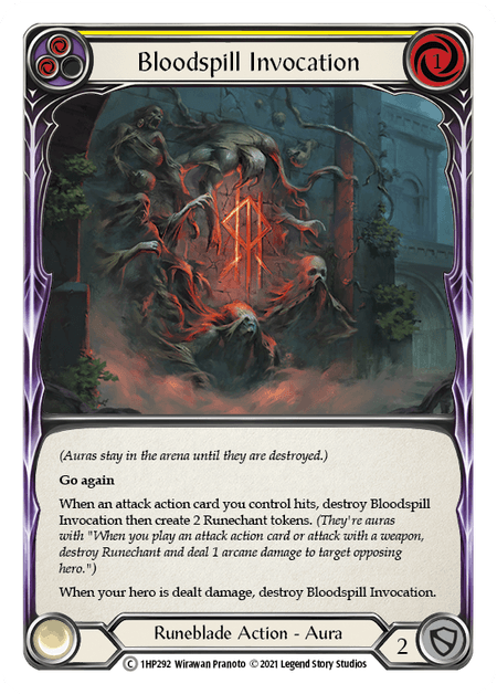 Bloodspill Invocation (Yellow) — History Pack Vol.1 Flesh and Blood card by Wirawan Pranoto