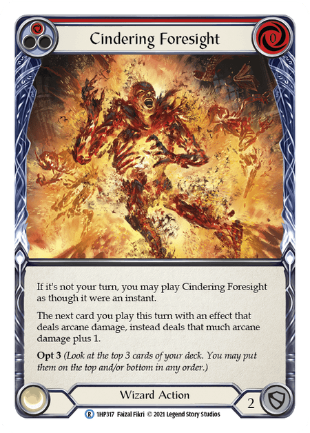 Cindering Foresight (Red) — History Pack Vol.1 Flesh and Blood card by Faizal Fikri