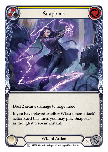 Snapback (Yellow) — History Pack Vol.1 Flesh and Blood card by Alexandra Malygina