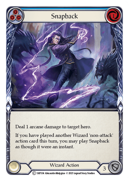 Snapback (Blue) — History Pack Vol.1 Flesh and Blood card by Alexandra Malygina