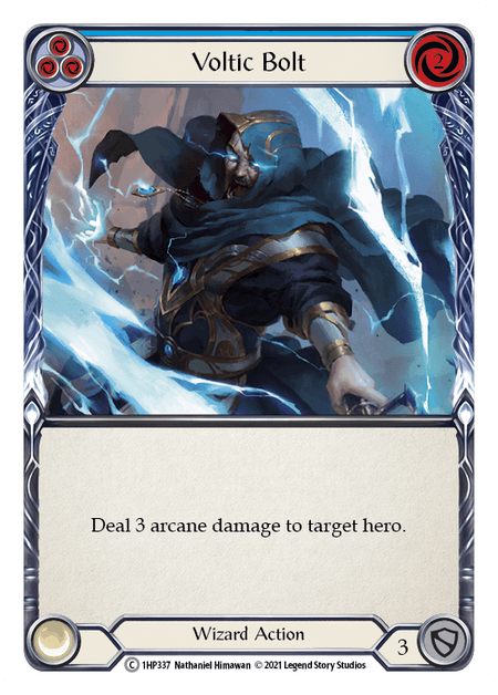 Voltic Bolt (Blue) — History Pack Vol.1 Flesh and Blood card by Nathaniel Himawan