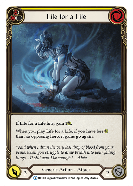 Life for a Life (Yellow) — History Pack Vol.1 Flesh and Blood card by Regina Krivolapova