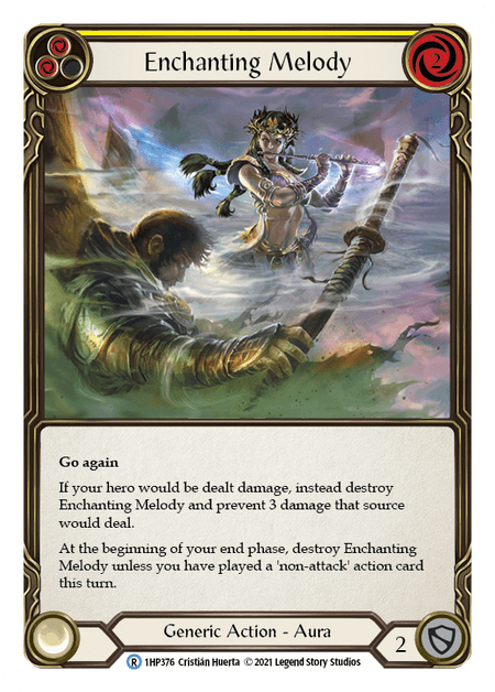 Enchanting Melody (Yellow) — History Pack Vol.1 Flesh and Blood card by Cristián Huerta