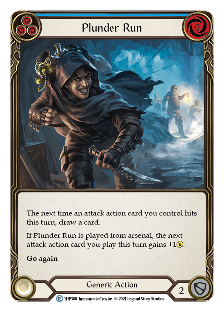 Plunder Run (Blue) — History Pack Vol.1 Flesh and Blood card by Immanuela Crovius
