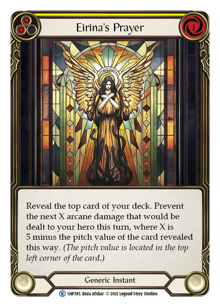 Eirina's Prayer (Yellow) — History Pack Vol.1 Flesh and Blood card by Reza Afshar