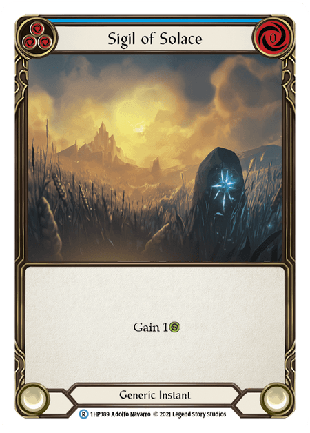 Sigil of Solace (Blue) — History Pack Vol.1 Flesh and Blood card by Adolfo Navarro