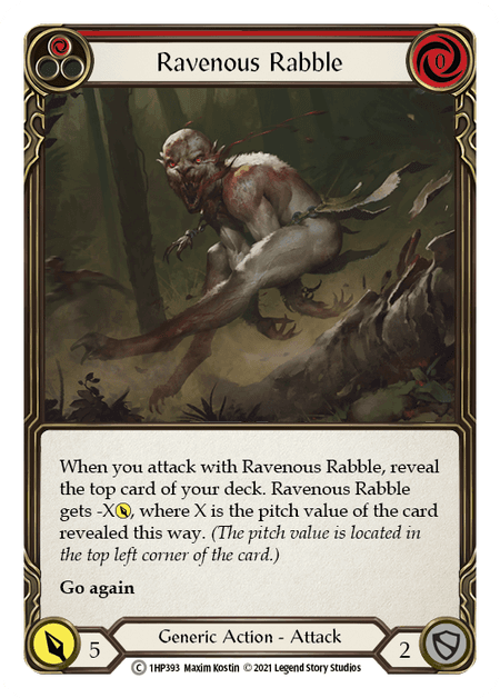 Ravenous Rabble (Red) — History Pack Vol.1 Flesh and Blood card by Max Kostin