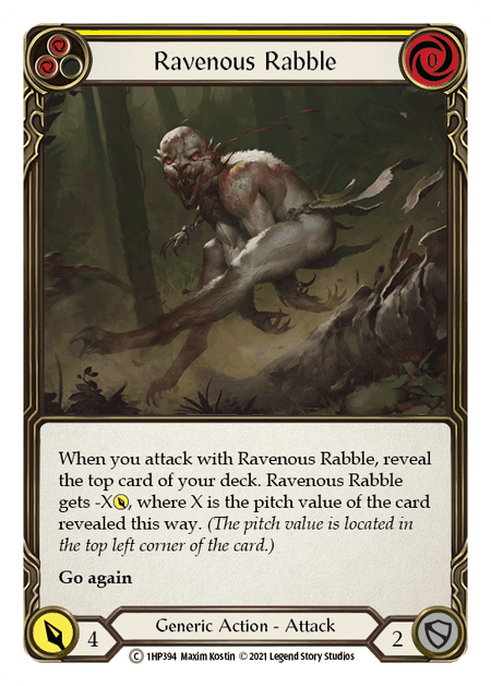 Ravenous Rabble (Yellow) — History Pack Vol.1 Flesh and Blood card by Max Kostin