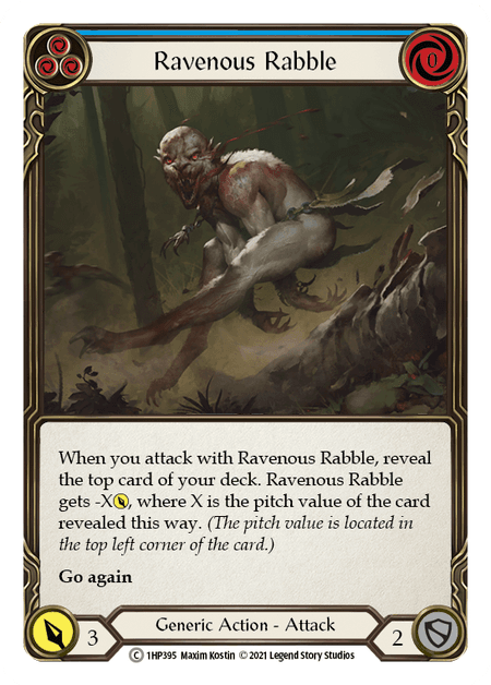 Ravenous Rabble (Blue) — History Pack Vol.1 Flesh and Blood card by Max Kostin